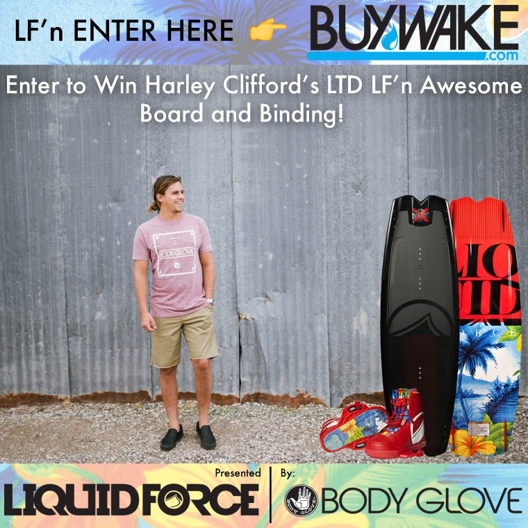 Enter to Win <a href="/harleyclifford/">harley clifford</a>’s <a href="/liquidforce/">Liquid Force</a> LTD LF’N Awesome Board and Binding from <a href="/buywake/">BuyWake</a> wp.me/pG2os-nvH