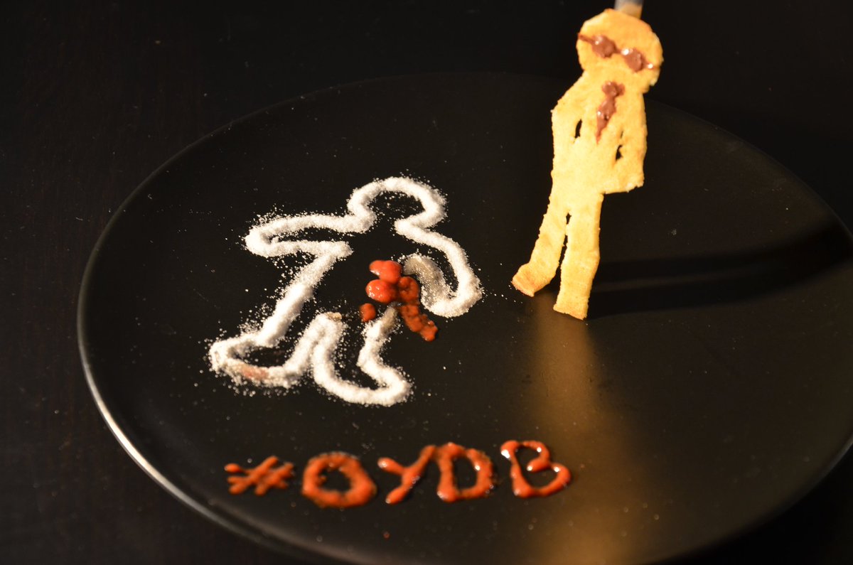 Meliohy's tweet photo. @TheDanWells Murder in the plate, Detective Pancake is on the case. #OYDB #JohnCleaver5 https://t.co/PFkaV4S2sI