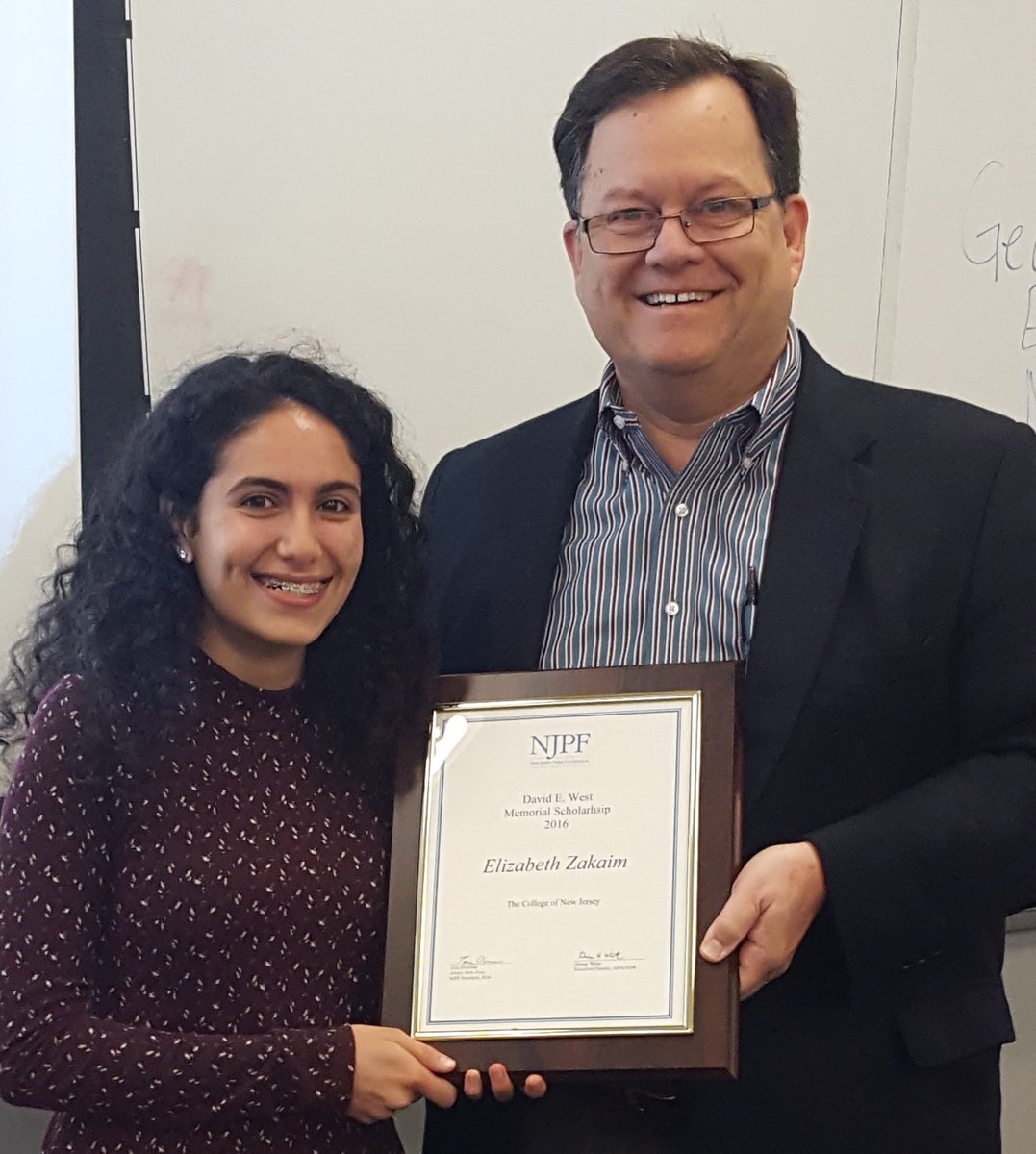 TCNJ's tweet photo. Congrats to Elizabeth Zakaim on winning a $1,000 scholarship from the New Jersey Press Foundation! @zakaime1 https://t.co/wB4p7Ypil8