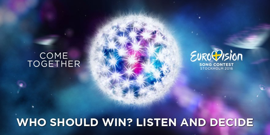 balloonstoday's tweet photo. Who should win #Eurovision2016 ? Listen here and decide: https://t.co/nJokel4GeT https://t.co/vO86x09DA8