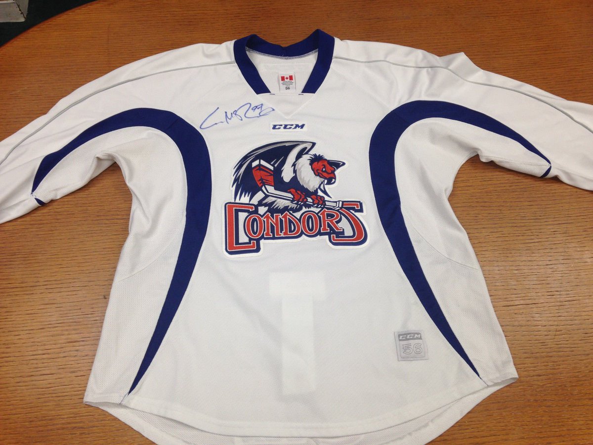 Condors's tweet photo. A Connor McDavid signed &amp; worn practice jersey. Proceeds to LLS #NHL17McDavid BID >> https://t.co/mQnw31s4KI https://t.co/aRFQyRijV7