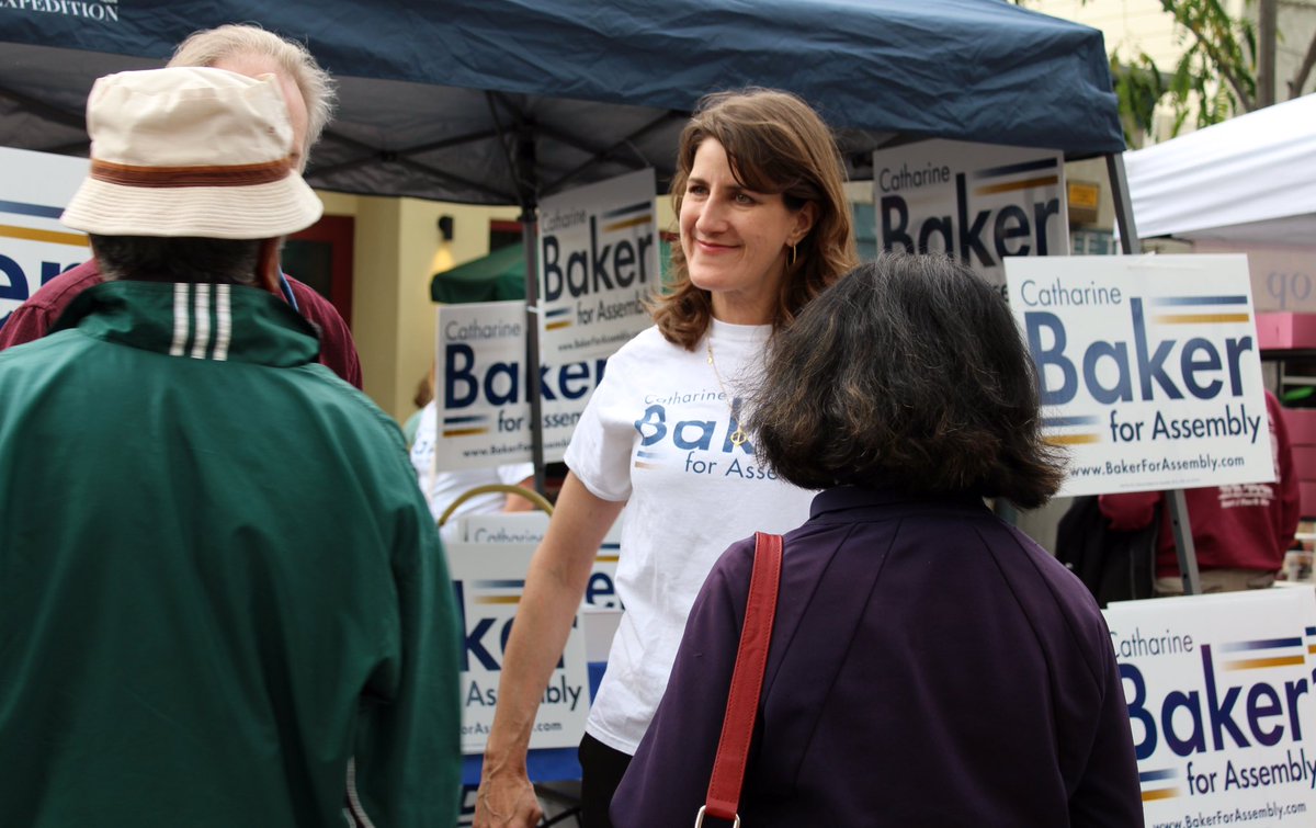 Baker4Assembly's tweet image. Great time at last night's @PleasantonDT #1stwednesday talking w/ voters in #AD16!