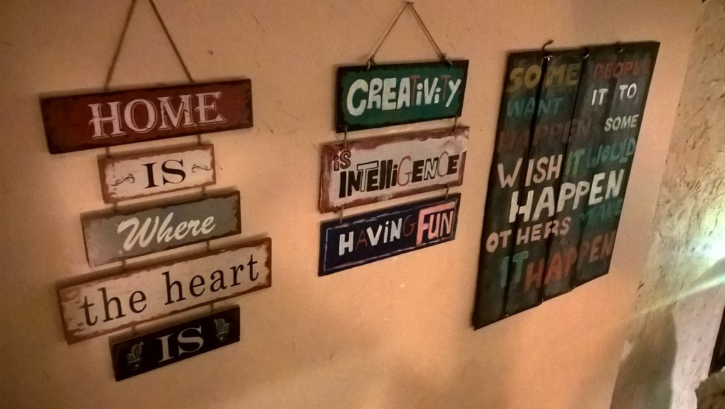 Debbie_Travel's tweet photo. Wise words in our little cafe in Aqaba. Crushing on #Jordan hard. #postholblues https://t.co/Ztbp9Cen7q