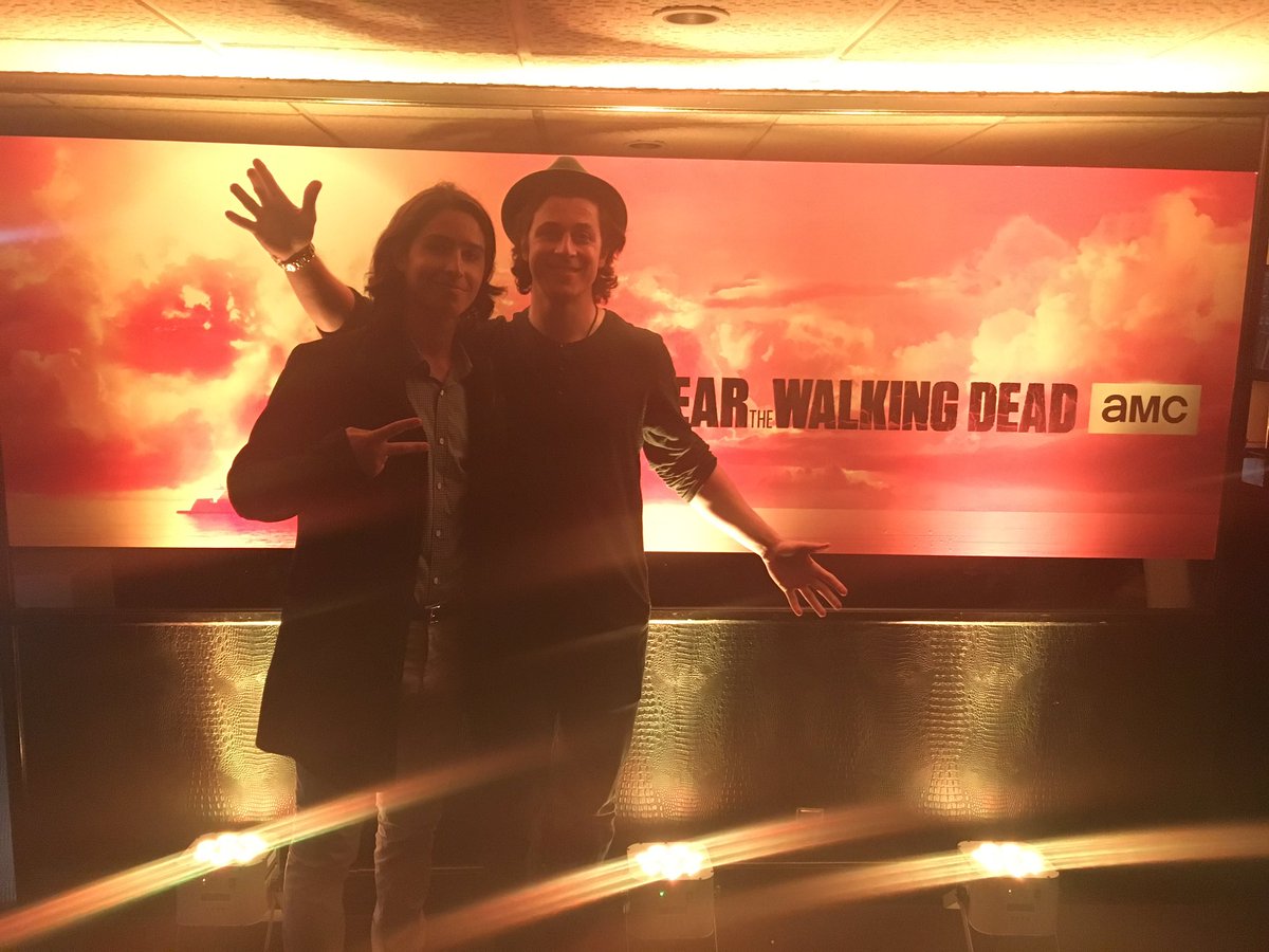 Lorenzohenrie's tweet image. #tbt with the bro bro #FearTWD premiere.