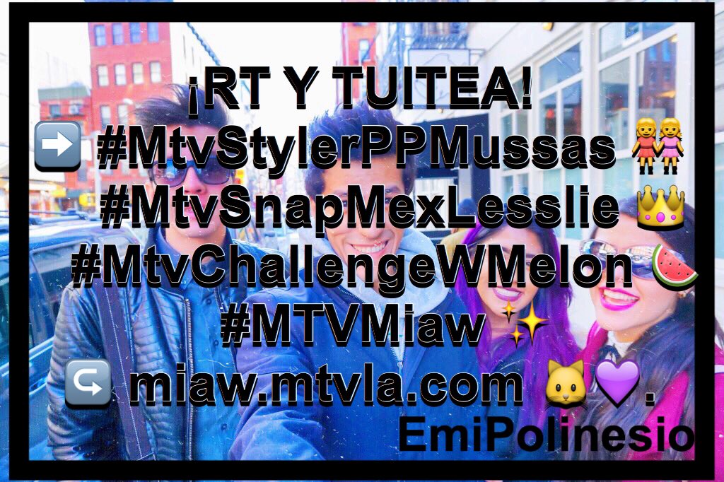 EmiPolinesio's tweet photo. Que se vea que somos la mejor familia :)
#MTVMiaw #MtvStylerPpmussas 
#MtvChallengeWMelon 
#MtvSnapMexLesslie https://t.co/BUQcpibkO6