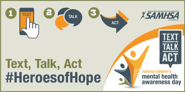 HHSGov's tweet photo. Join a nationwide conversation on #mentalhealth today using #HeroesofHope. https://t.co/Bv60ueabtX https://t.co/vS95nErjTR