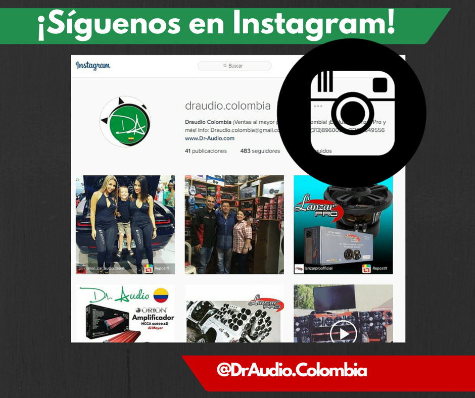 DrAudioColombia's tweet photo. ¡Síguenos también en Instagram!. Búscanos como #DrAudio.colombia https://t.co/qaC8KVfoOX