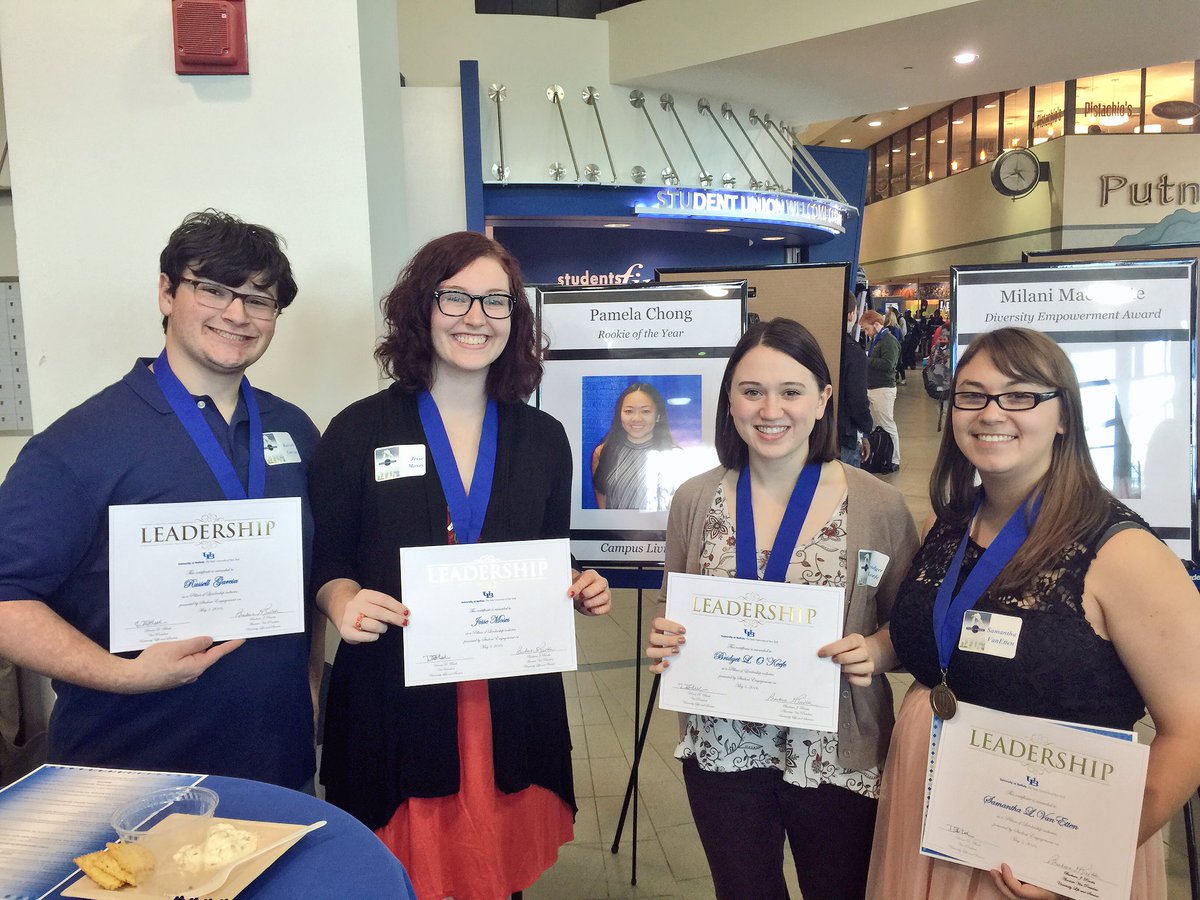 UBNRHH's tweet photo. Congrats to all of our members who were nominees &amp; recipients @ #PillarsofLeadership today! #UBuffalo #recognition💎💙 https://t.co/mnoXMdbOgI