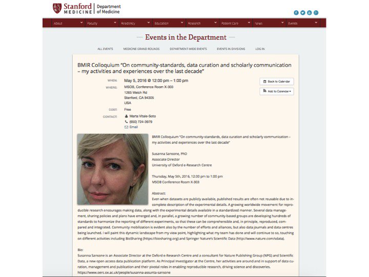 SusannaASansone's tweet photo. Thanks to M. Musen @StanfordMed for inviting me!
#clinicaldatasharing #data #opendata #OA https://t.co/lD6xadxMQn https://t.co/OhZoEsIjfc