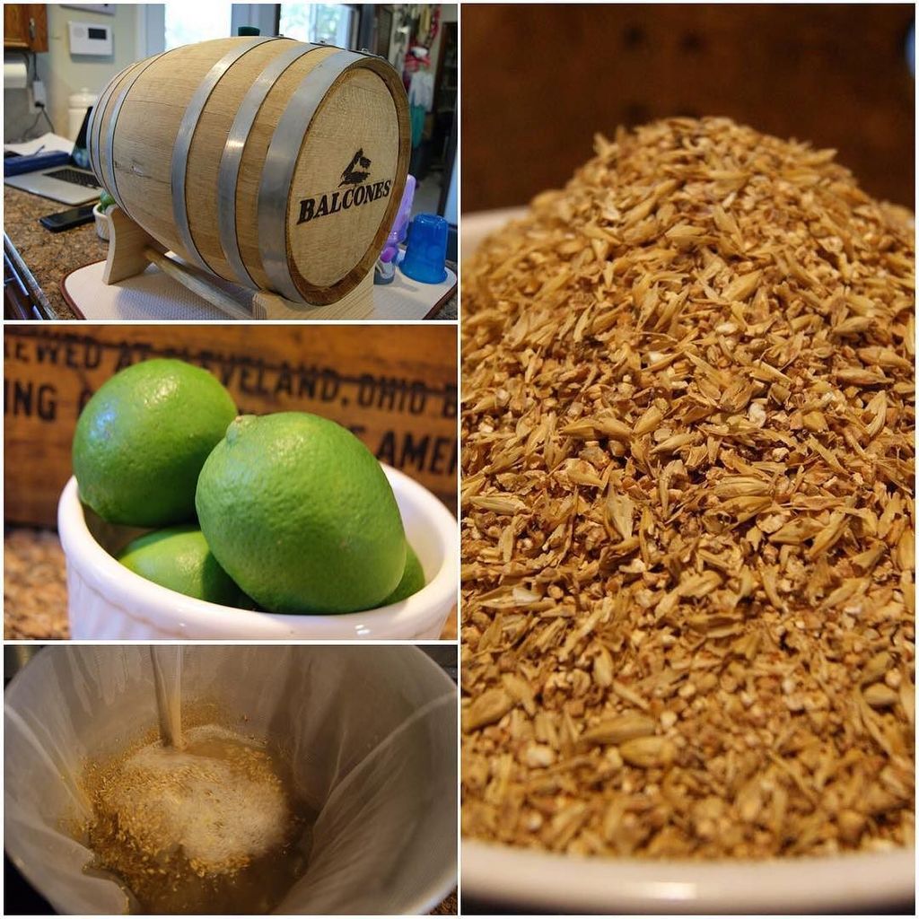 FermentationGal's tweet photo. Cinco De Funko: Now brewing.... #homebrew #lime #barrel #funk #sour https://t.co/hhcC4cqC6i