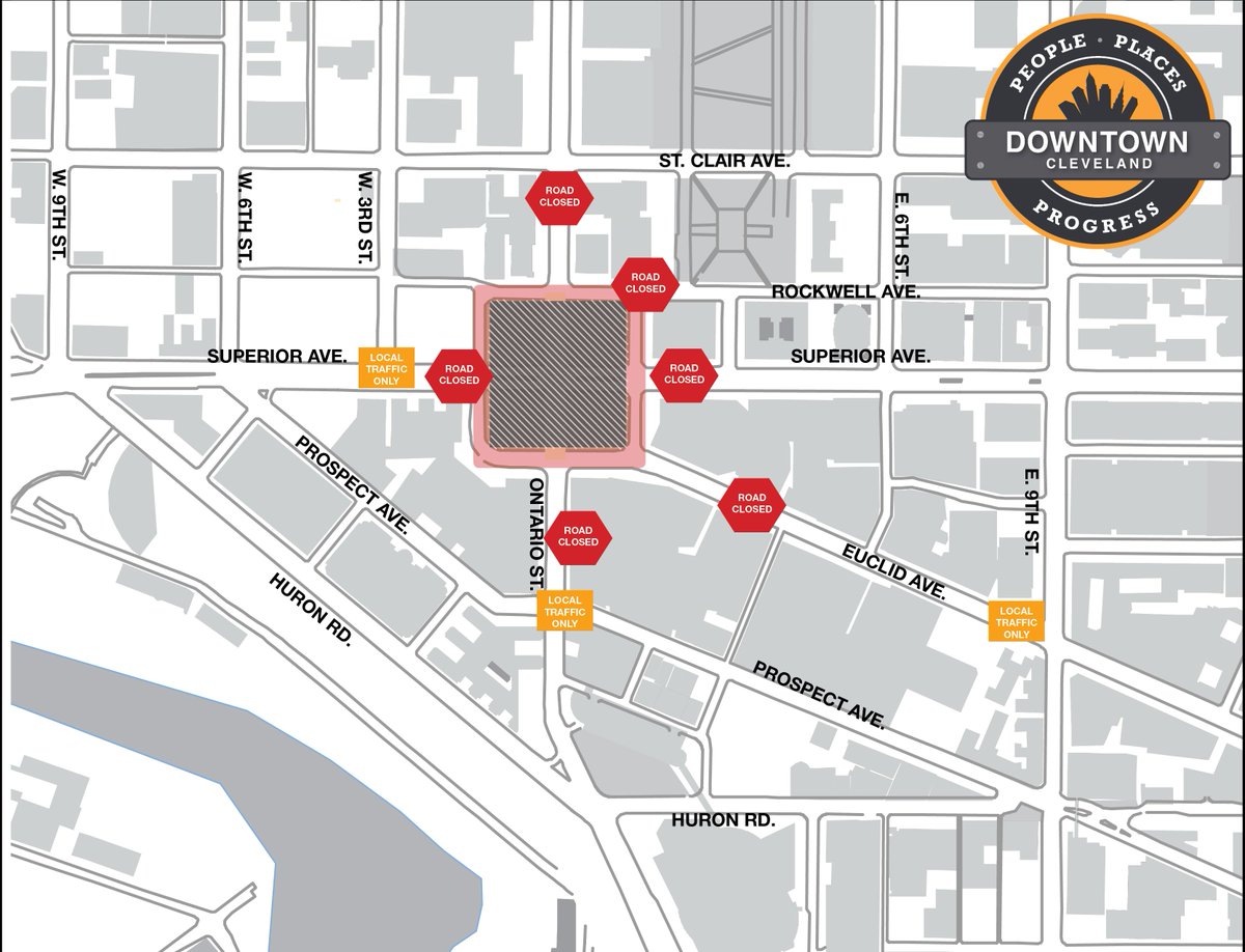 Only a few more weeks till the new Public Square! Heads Up: surrounding Square roads will be closed late 5/6 - 5/8