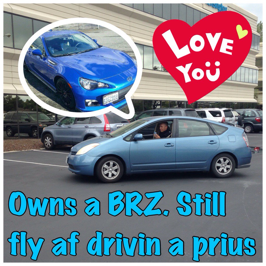 sandychang's tweet photo. Mah man... Owns a BRZ. Still fly af drivin a prius  @kevincritz #photogrid @photogridorg https://t.co/aZFYeCzZf6 https://t.co/ygSaE2aIGt