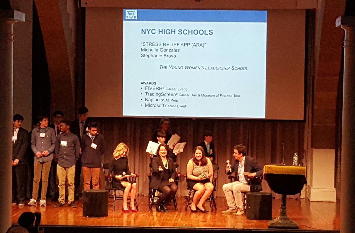 CMBechs's tweet photo. Awesome to hear CTO of NYC Minerva Tantoco talk about the amazing work of @csnyc at #dreamitcodeitwinit @nycforward https://t.co/9D8ZTjM5X4