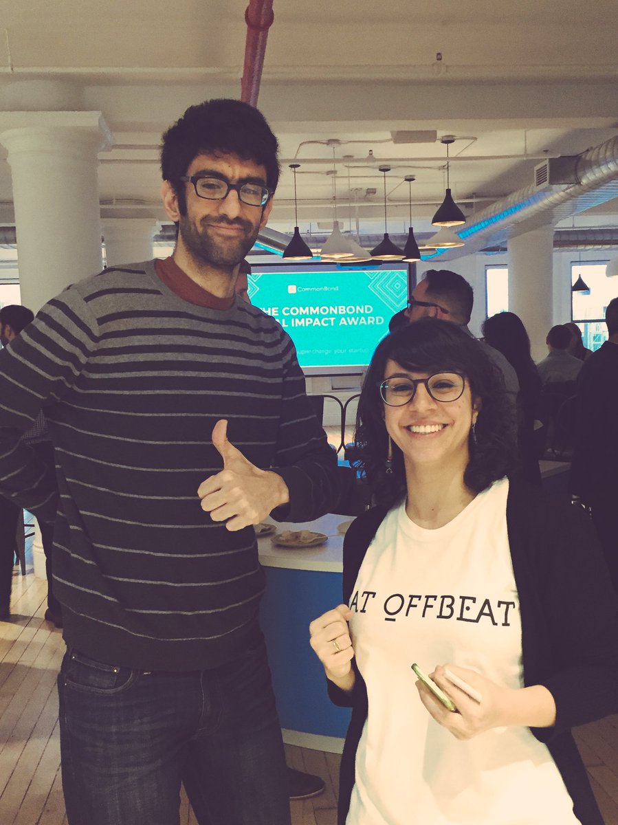 KarinaNagin's tweet photo. Manal is ready to pitch @EatOffbeat  @CommonBond  #forceforchange https://t.co/BPKHJRurCF