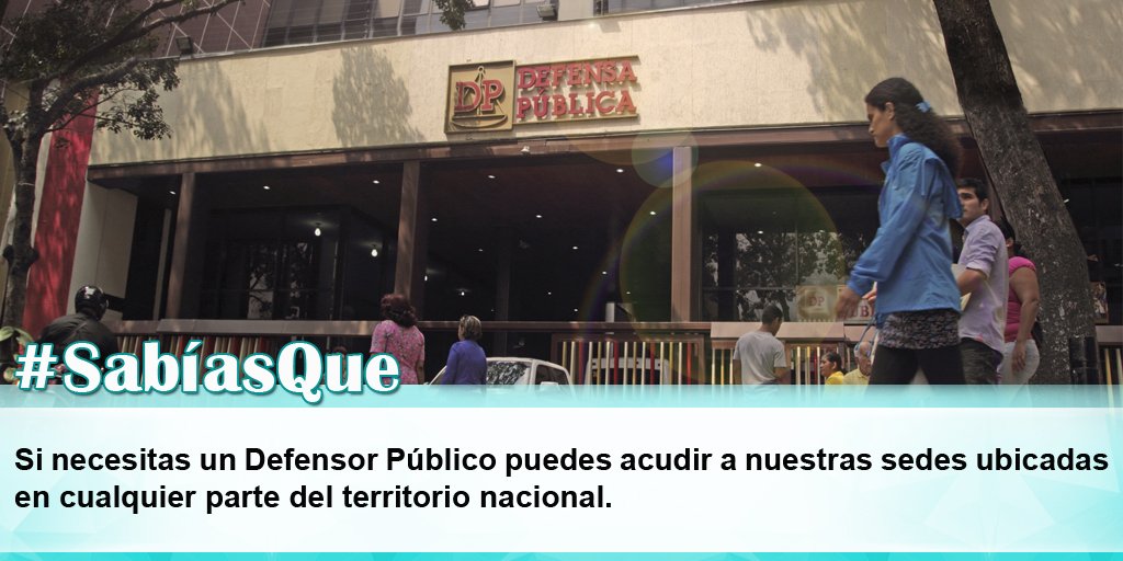 DefensaPublicaV's tweet photo. #SabíasQue Si necesitas un Defensor Público puedes acudir a nuestras sedes ubicadas en todo el territorio nacional https://t.co/J6nZgINsNl