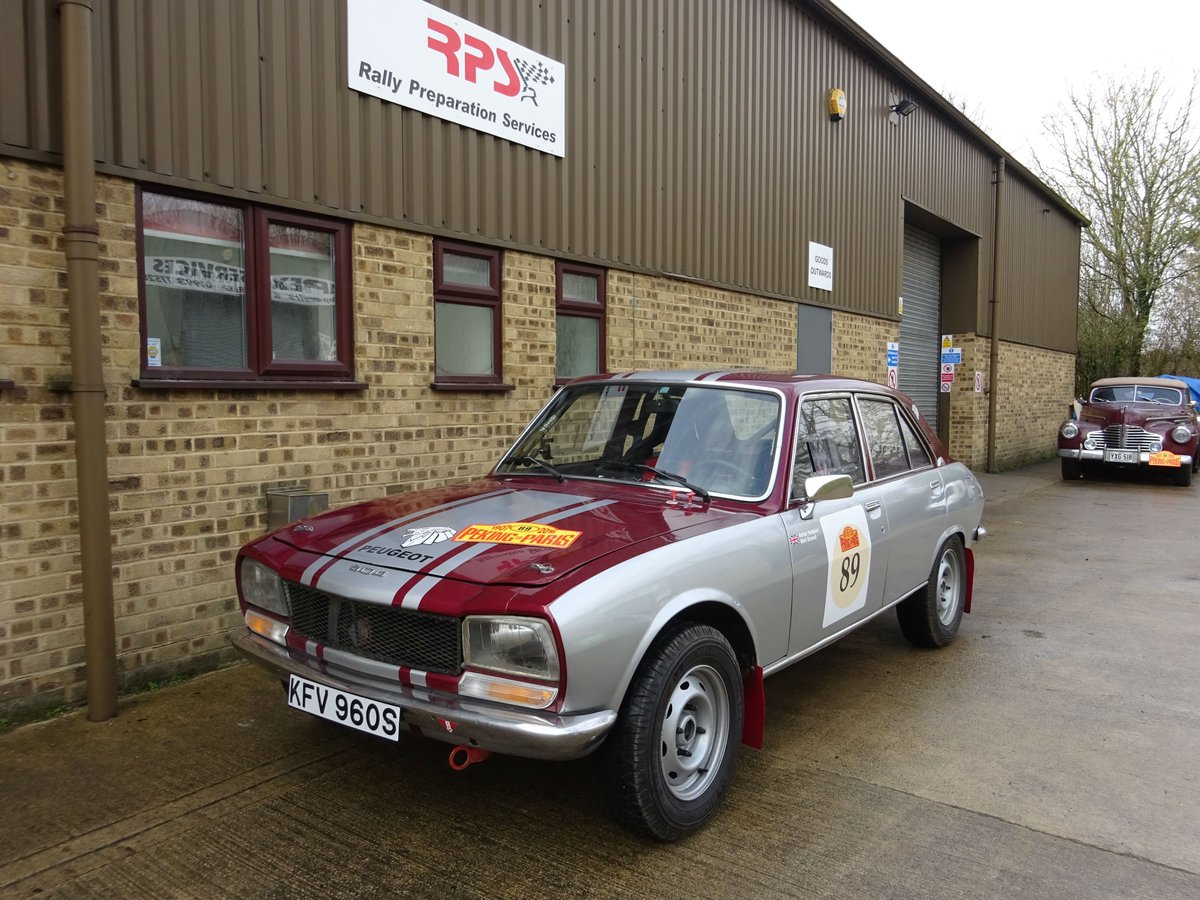 RPSRally's tweet photo. This RPS prepared 1975 #Peugeot 504 Ti is #Car89 in the 2016 #PekingToParis next month: https://t.co/tvcpt9vWDL https://t.co/JA2lssDCVM