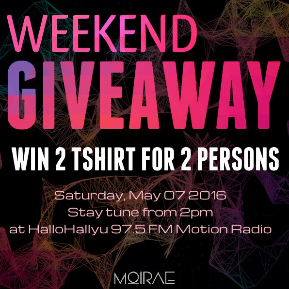 MoiraeID's tweet photo. ADA FREE TSHIRT dari @MoiraeID #GD x #TOP &amp; #BTS bareng @r_angie @MOTION975FM #HalloHallyu 

https://t.co/n0WSSkENwX https://t.co/WGmELTABeP
