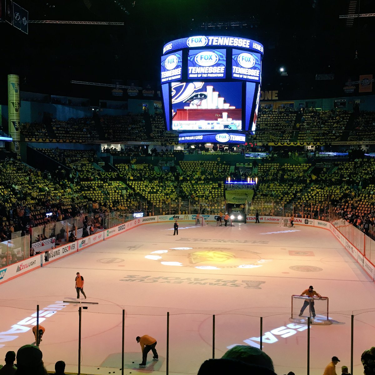 mrdub1525's tweet photo. Not bad seats! #StanleyCupPlayoffs #PredsToTheCup #Preds @PredsNHL ππππ #SJSvsNSH https://t.co/5IDJHT9l9X
