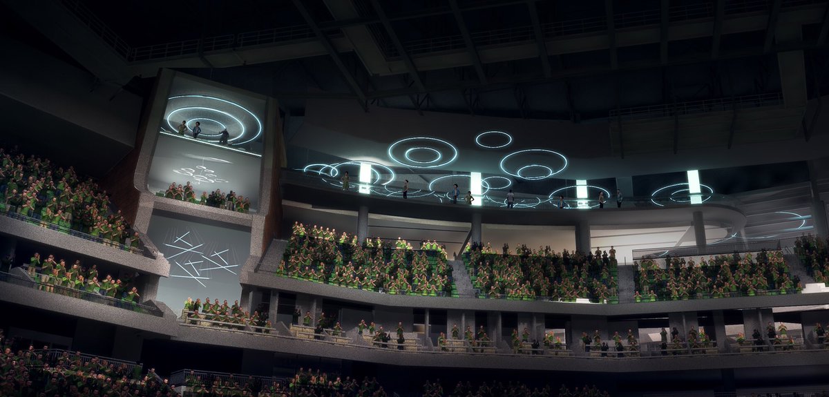Bucks's tweet photo. See the newest arena interior renderings at https://t.co/zX3PHRZuEr https://t.co/rZfKYTE1tM