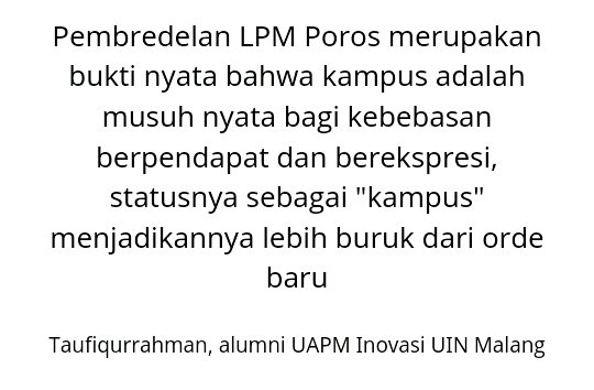 arifsuhandha's tweet image. Kali ini dukungan bertubi datang dari kawan alumni @persma #saveporos