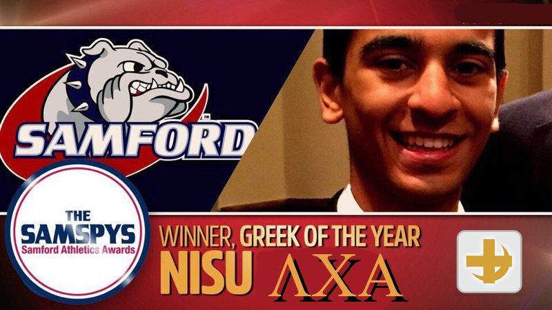 ThetaAlphaZeta's tweet photo. Congrats to our own Nisu for being Named Greek of the Year at the Samford Athletics Awards #TAZBRO #JOINLCA https://t.co/I3zFYZHtDj