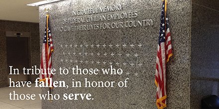 USOPM's tweet image. We honor our fallen Federal employees who sacrificed their lives while serving our country. #PSRW