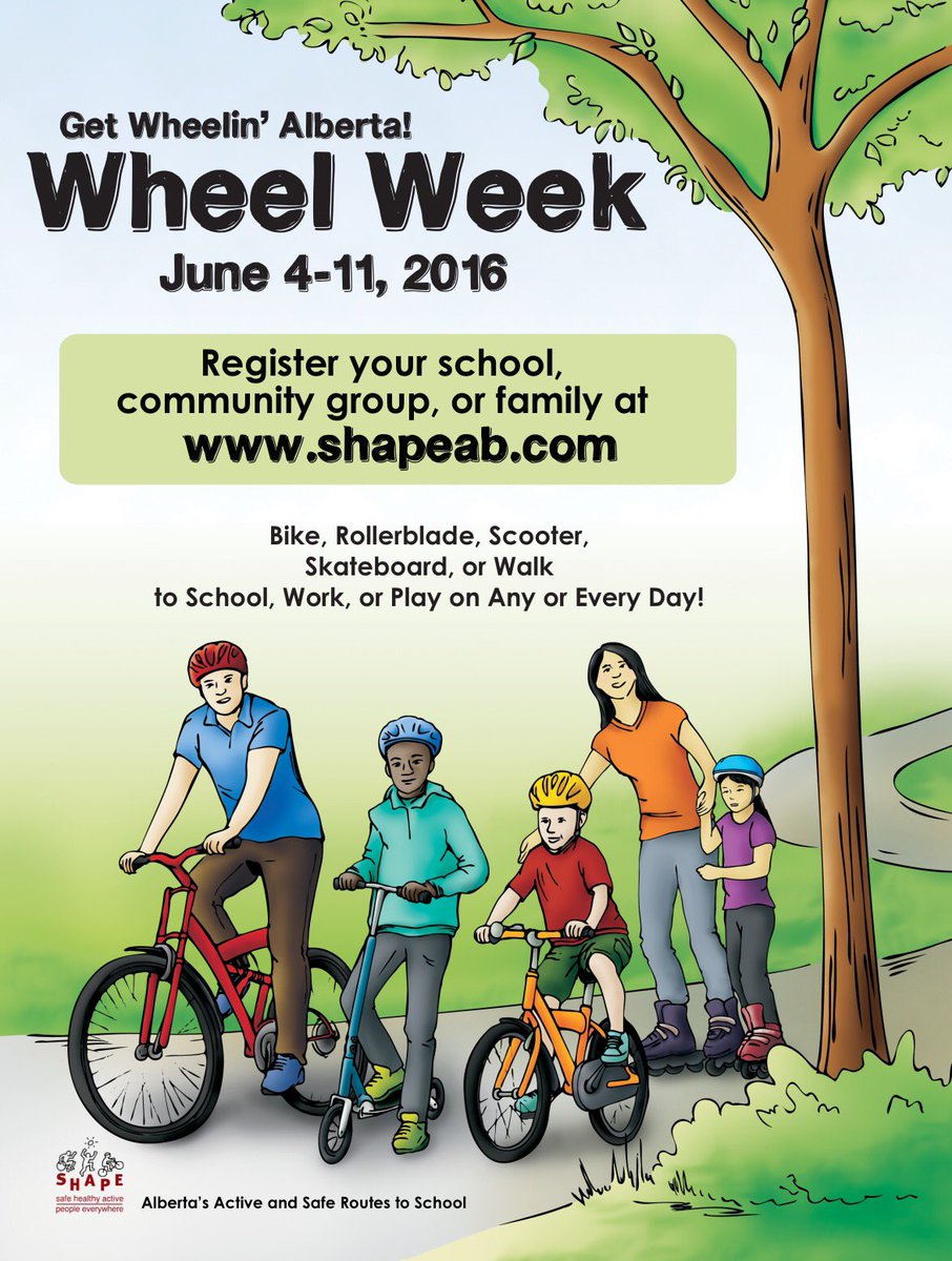 SHAPE_Alberta's tweet image. Wheel Week 2016 is June 4th - 11th!Register NOW at shapeab.com! #WheelWeek2016 #WheelWeek #GetWheelin