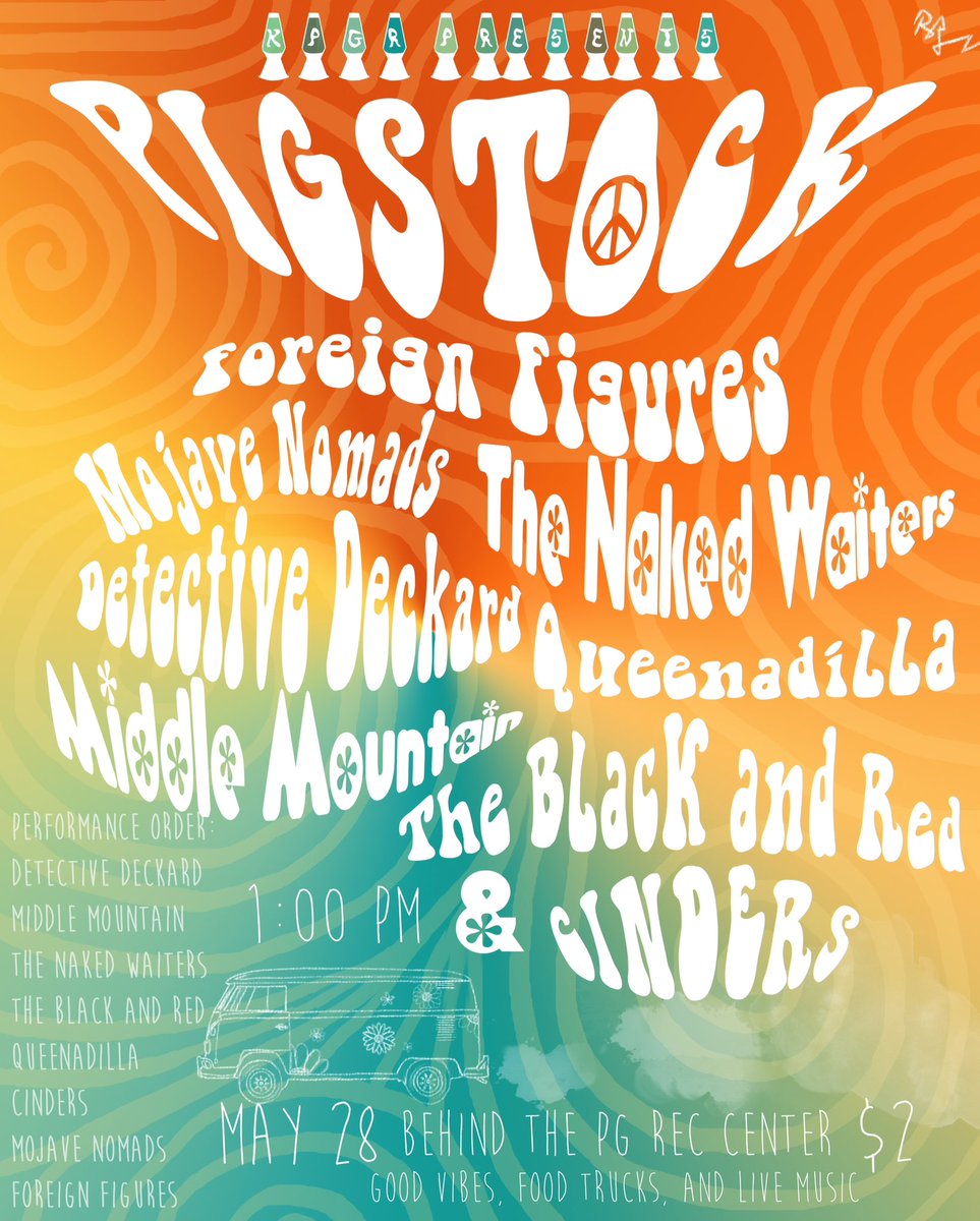 KPGRRADIO's tweet photo. All these bands &amp; more will be performing the day after graduation to end the year off with a bang💥✌️ https://t.co/H0MaQg10aZ