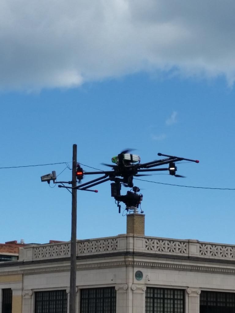 EC_SmBusMktTip's tweet photo. While attending the Detroit Entrepreneur Week Presented by Comcast today, I saw this interesting object... #drone. https://t.co/xtUhaxQQGj