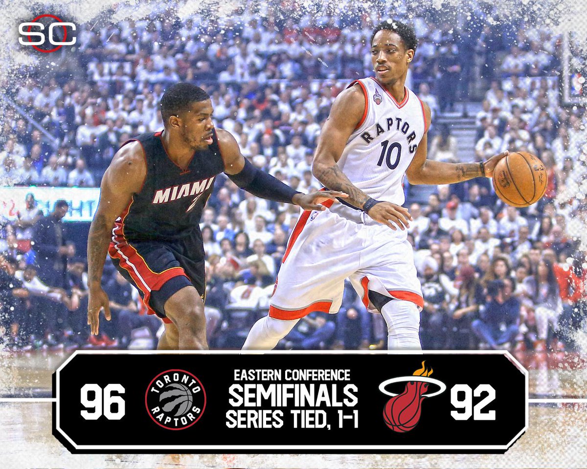 SportsCenter's tweet photo. It's over! Toronto pulls away in OT to take the 96-92 win. https://t.co/fR0DdOohDk