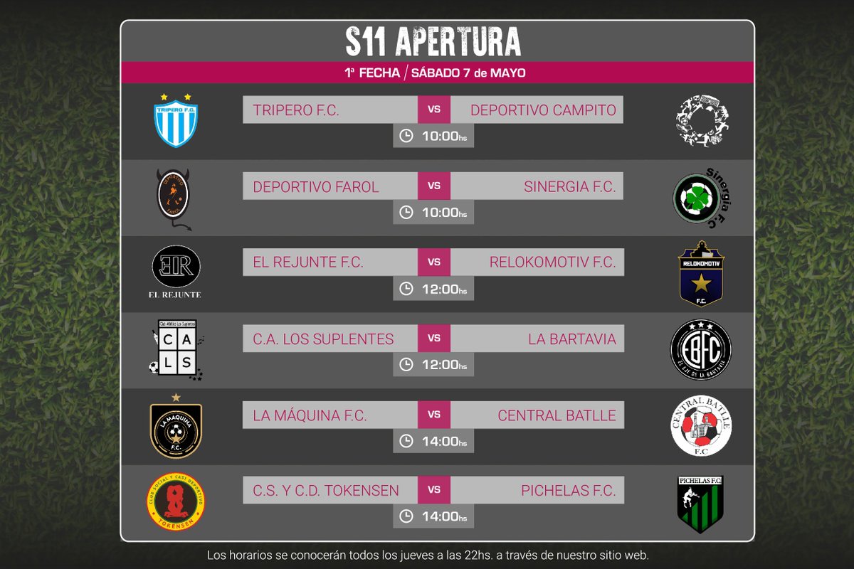 LigaPROuy's tweet photo. Todos los fixtures con sus horarios. Que ruede la pelota!!! @locospxelfutbol @alcafecafe @mgr_sport @LigaPROuy https://t.co/Zb9SX9Eb8x