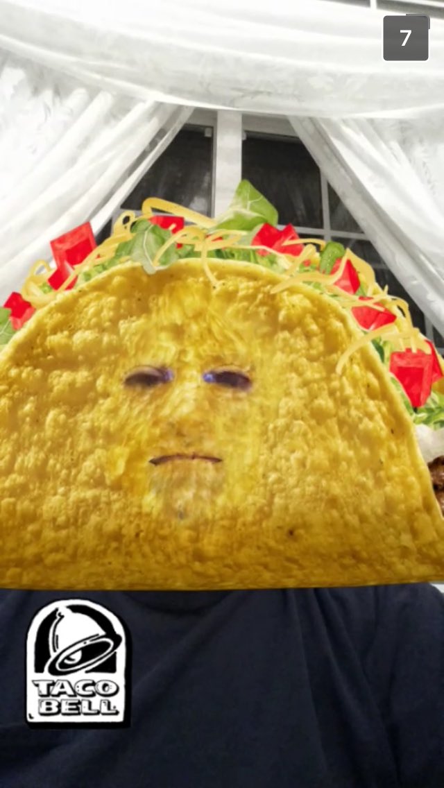 danika_garcia07's tweet photo. Dad figured out the filters. Happy Stinko de Mayo. #TacoHead https://t.co/mCDpHNjyMD