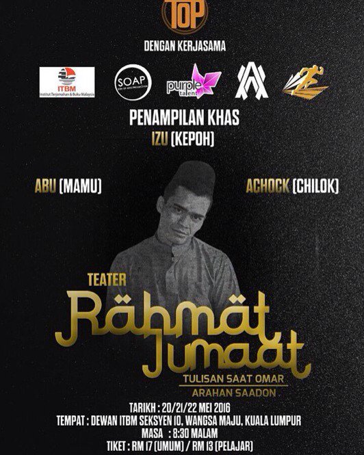 SAMJALPRESS's tweet image. UNTUK TEMPAHAN TIKET, HUBUNGI:
IRFAN : 0107095756
BOY : 0108956908
FIY : 0193943358
Twitter : @TJumaat