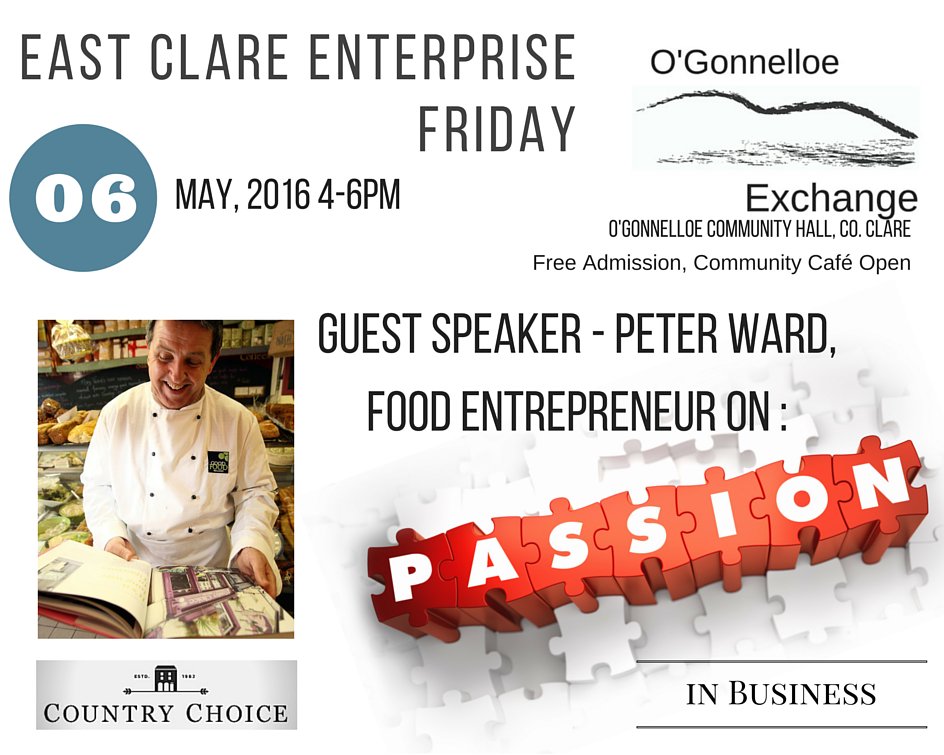 OGonnelloeEXCH's tweet photo. reminder for the East Clare Enterprise Friday-interesting speaker Peter Ward @CountryChoice_, Coffee &amp; Cake! https://t.co/Cp5ach1xYA