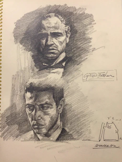 鉛筆デッサン2時間
#GodFather 