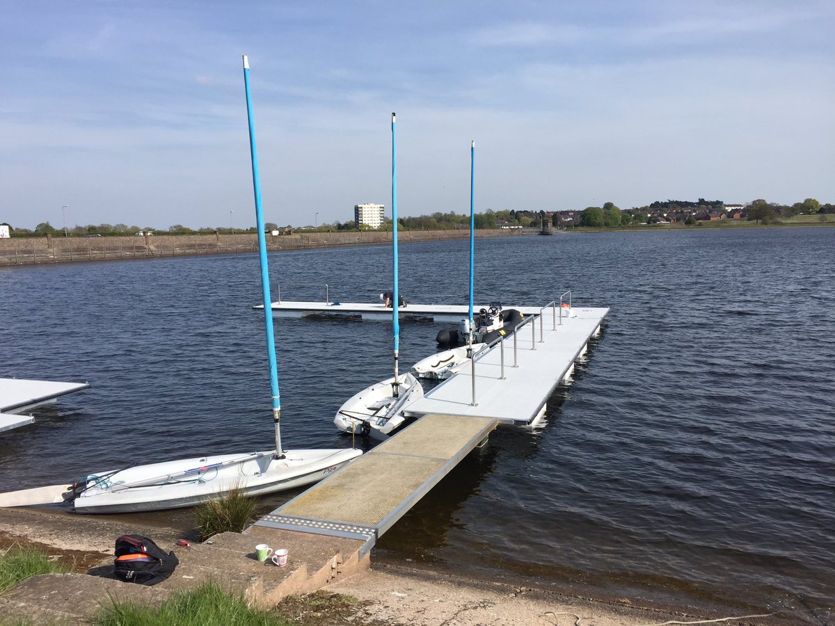 New pontoons in place at Bartley including a disability winch, exciting times!