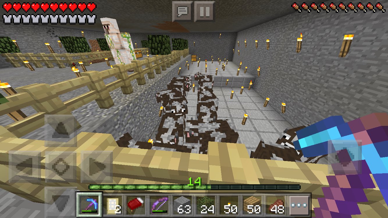 マインクラフト 牛さんの牧場などの地下施設でーす T Co O0abkff9ng Twitter