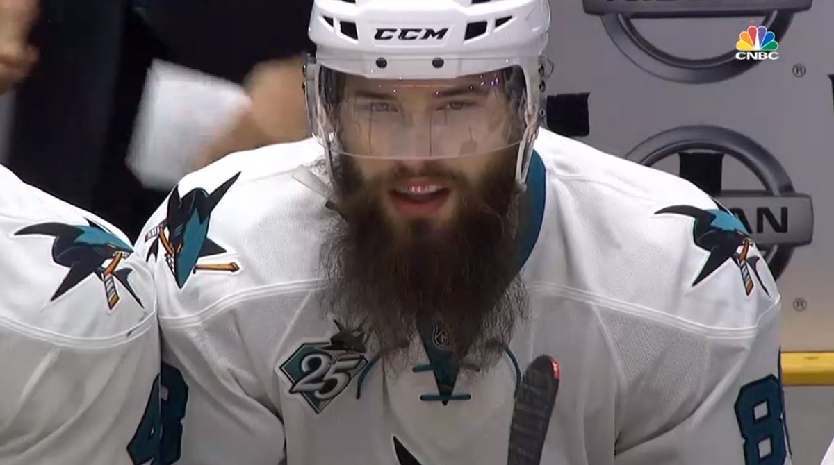 NBCSportsHockey's tweet photo. Fun fact: He actually shaved right before this game started. https://t.co/BGnN69VNYY
