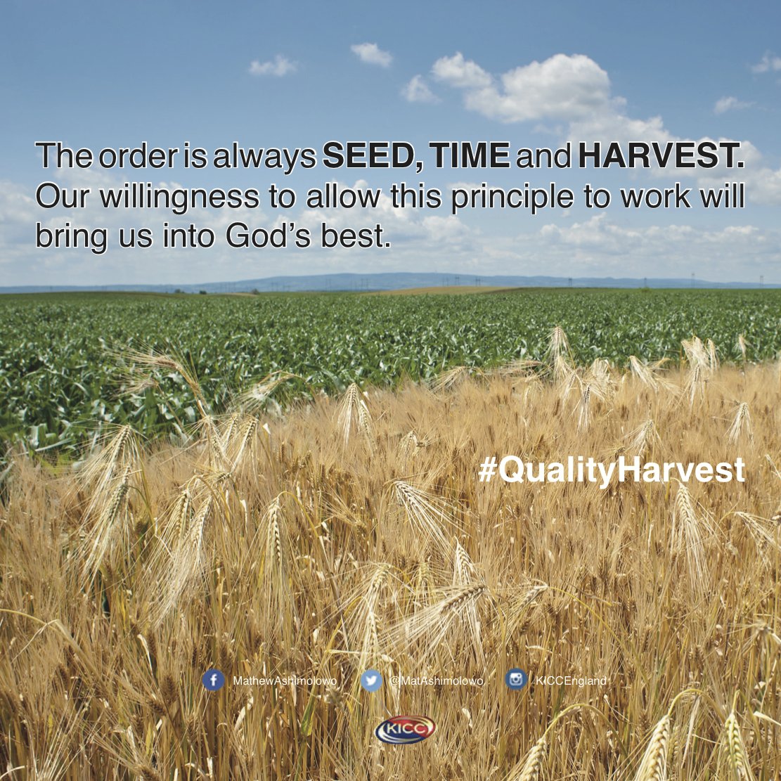 '@MatAshimolowo: Obedience to Godly principles always leads to a #QualityHarvest '