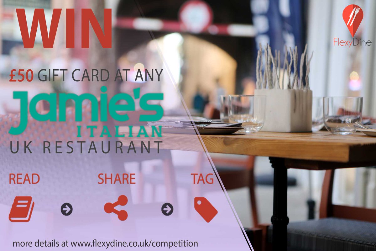 flexydine's tweet photo. You can win a £50 Gift Card at any of @JamiesItalianUK Restaurants. More at https://t.co/3qTHGJ1oYm #JamieOliver https://t.co/MN9XnFjuuN