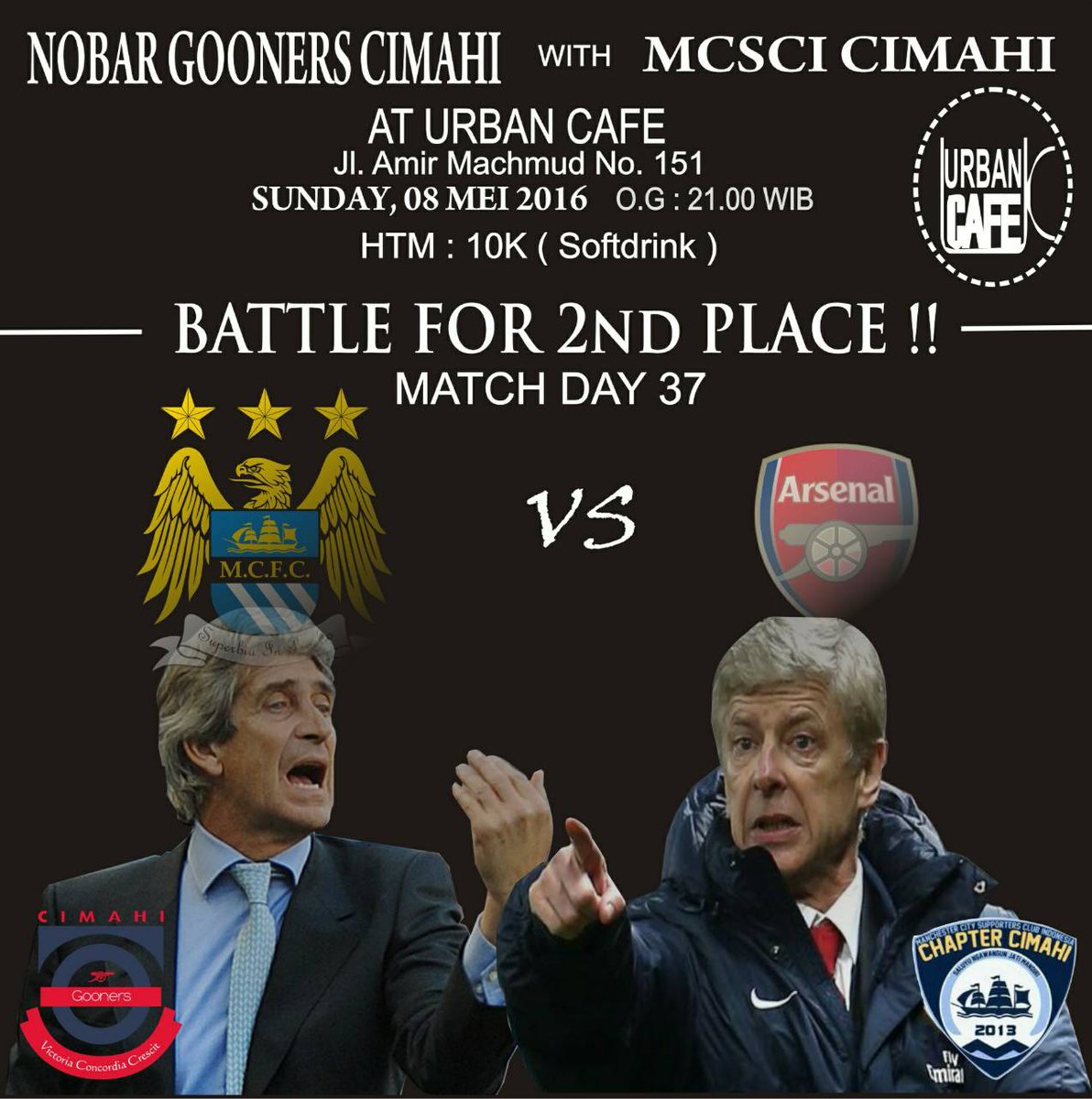 GoonersCIMAHI's tweet photo. C'mon join us Goons~
#NonbarGoonersCMH feat. @MCSCI_Cimahi 
big match yeuh~
Cc: @CiffaCimahi @BeritaCimahi https://t.co/z4YKcOhFJj