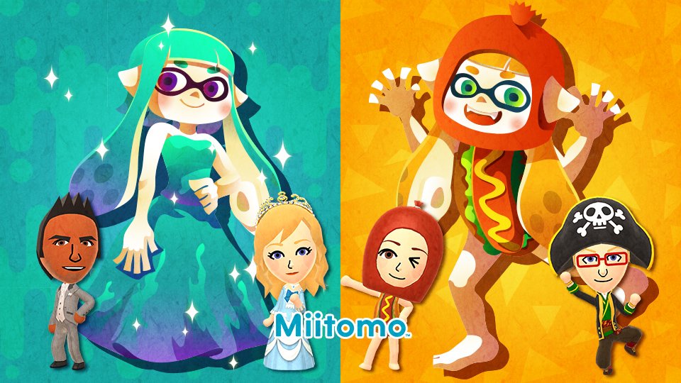 NintendoUK's tweet photo. The #Splatoon Splatfest on 14/05 at 04:00 BST collaborates with #Miitomo! Black Tie Event or Fancy Dress Party? https://t.co/qFDGXYuWJ1