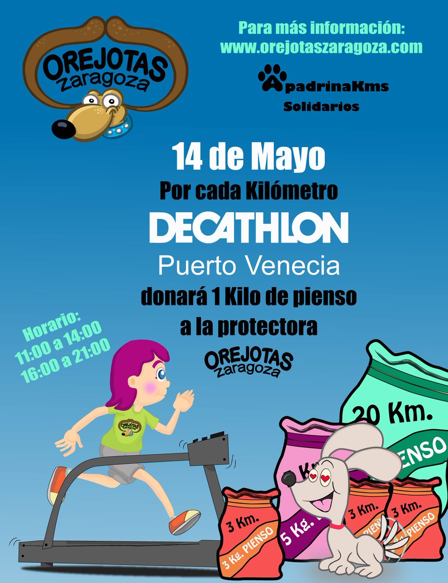 Nos ayudáis a difundir el evento solidario #kilometrosporpienso <a href="/Periodistas_APA/">Periodistas de Aragón</a> Gracias!!! orejotaszaragoza.com/colabora/kilom…