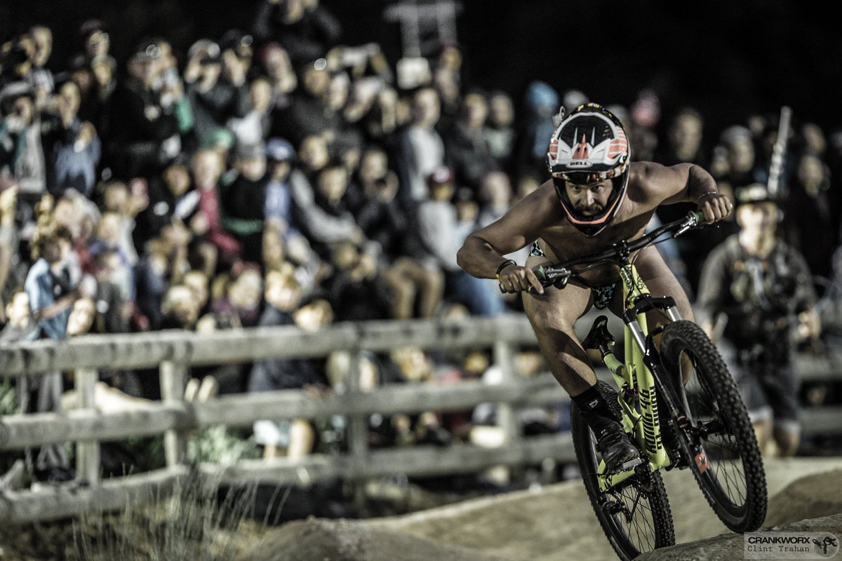 Crankworx's tweet photo. Have you ever had that dream you're naked somewhere you shouldn't be (e.g. school/work/the pump track)? #crankworx https://t.co/xlkDILdsOE