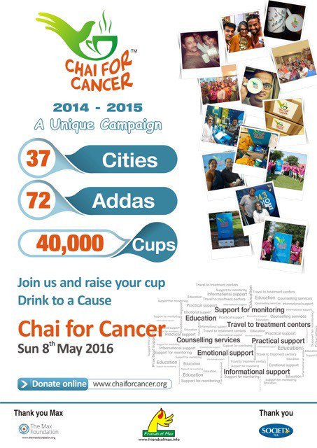 Make your next cup of chai worth it... (cont.)facebook.com/BeingHumanOnli… chaiforcancer.org