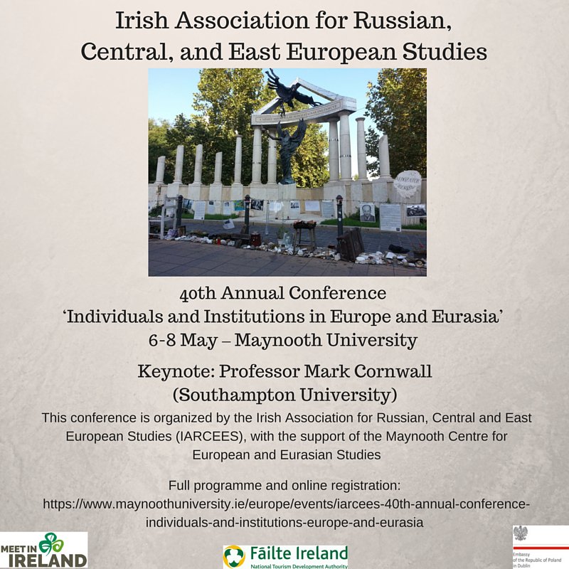 IARCEES Conference 'Individuals and Institutions in Europe and Eurasia' starts today!