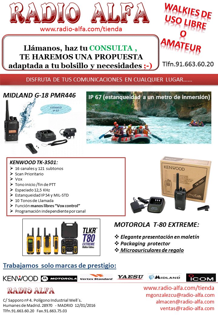 RadioAlfaSistem's tweet photo. #walkies #walkis #amateur #kenwood #Motorola #Deportes #tiempolibre https://t.co/xjxbqRRQCh https://t.co/ejsdNvW1uX