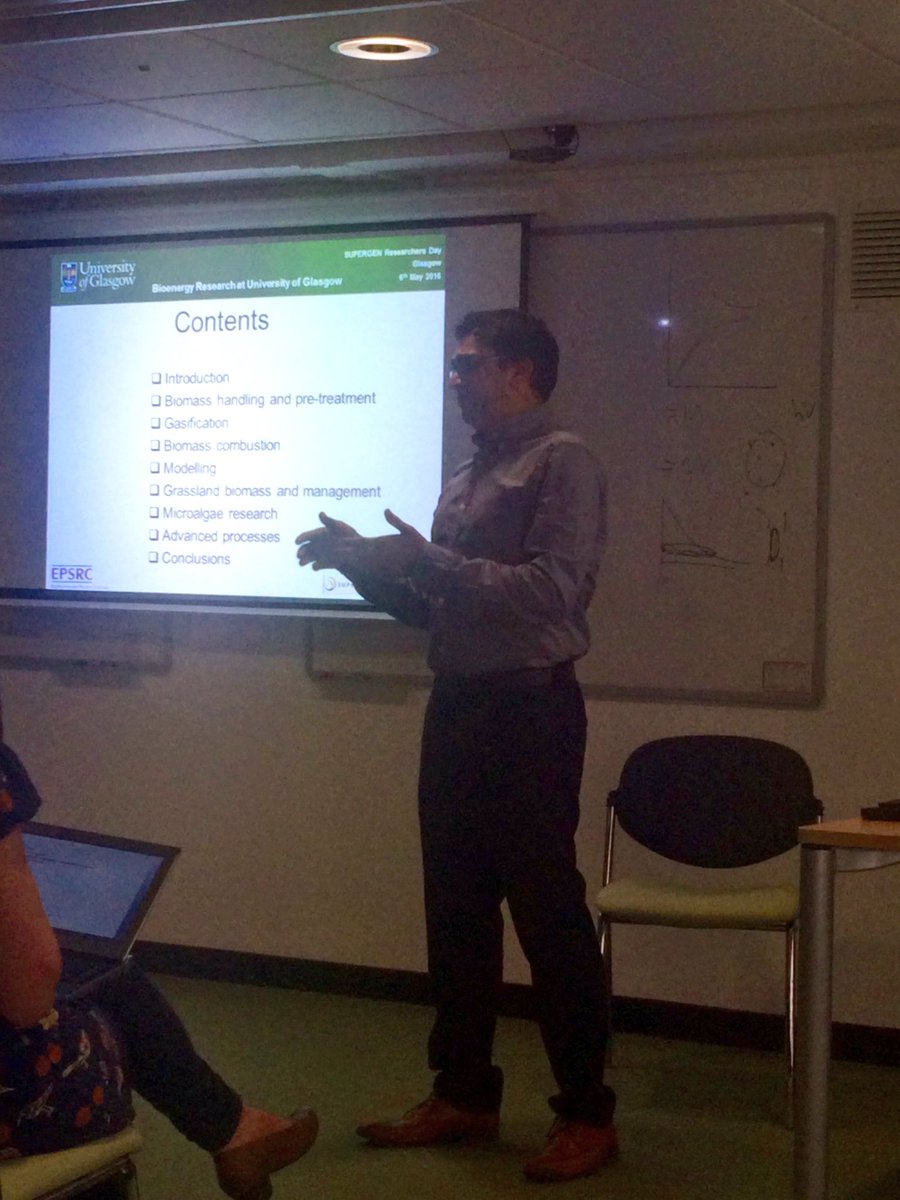 SupergenBioHub's tweet photo. Zakir Khan frm @UofGlasgow presents on: #combustion #gasification #algae and #grassland #biomass https://t.co/EHZJESx6iW