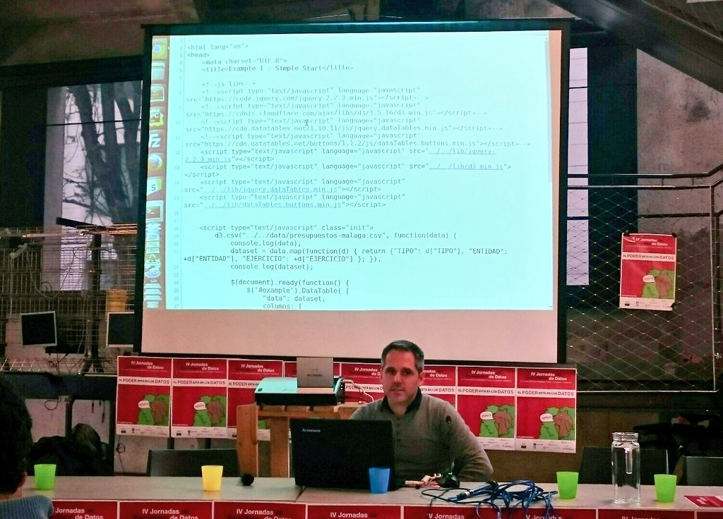 PilarNicolasR's tweet image. Aprendiendo #datatables como herramienta sencilla de código abierto jquery en #jpd16  @JPDatos  #BasesDatos