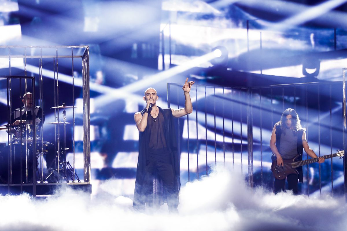 Eurovision's tweet photo. #Eurovision: A rock band with a good vibe! @MinusCy from #Cyprus https://t.co/hkx3dEEqzH https://t.co/AJvJsXZ4ga
